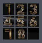 金色数字
