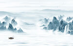新款 背景画山水 TIF分层图