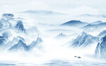 新款 山水简约背景 TIF分层
