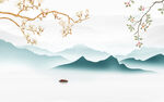 意境 山水简约背景 TIF分层