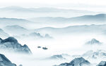 高档现代山水背景 tif分层