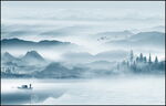 中国风意境山水背景