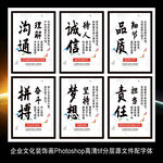 企业文化标语墙贴海报展板装饰画