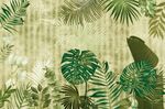 北欧植物叶子背景墙