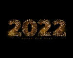 2022新年快乐字体封面背景