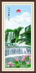竖幅山水画