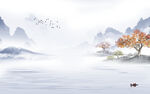 最新山水现代背景 TIF分层