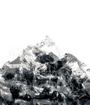 雪山印花
