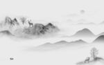 新中式现代灰色山水 TIF分层