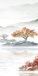 国画高清画山水图 TIF分层