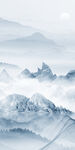 中国风玄关画山水 TIF分层图