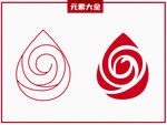 玫瑰花朵装饰元素