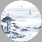 水墨新中式山水画