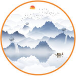 水墨山水画 