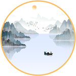 水墨山水画 