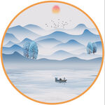 水墨山水画
