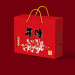 新年年货年味礼盒AI平面展开图