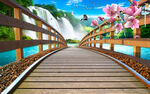 流水走道背景墙