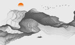 水墨烟雾山水