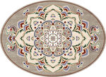 中式椭圆地毯