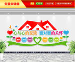 心与心的交流面对面的关怀文化墙