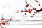 花鸟喜上眉梢背景墙