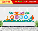 光盘行动文化墙