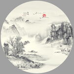 水墨山水画