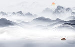 背景墙意境简约山水 TIF文件