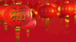 3D渲染红色喜庆灯笼背景