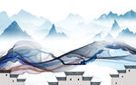 中式 现代意境山水 TIF分层
