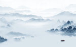 高端 电视背景山水 TIF分层