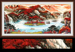 聚宝盆国画山水风景装饰画