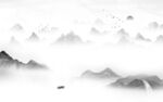 高清 现代灰山水画 TIF分层