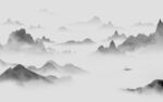 现代灰色意境山水 TIF分层