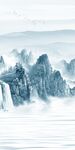 高清 晶瓷玄关山水 tif分层