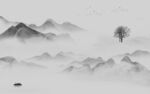 现代 灰色爆款山水 分层TIF
