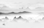 中式大气灰色山水 文件分层 