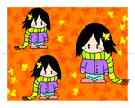 女孩卡通画