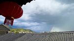  丽江古城的红灯笼和天空