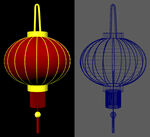 新年灯笼模型 obj格式