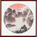 山水画鸿运当头国画