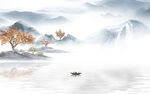 晶瓷画水墨山水画