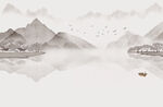 晶瓷画水墨山水画