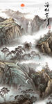 晶瓷画山水风景画