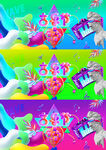 音乐节蒸汽波海报