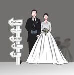 结婚指示牌