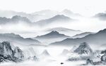 现代 电视客厅山水 TIF分层