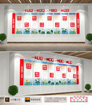 四个意识四个自信党建文化墙