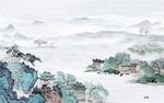 中国风高端山水画 TIF分层图